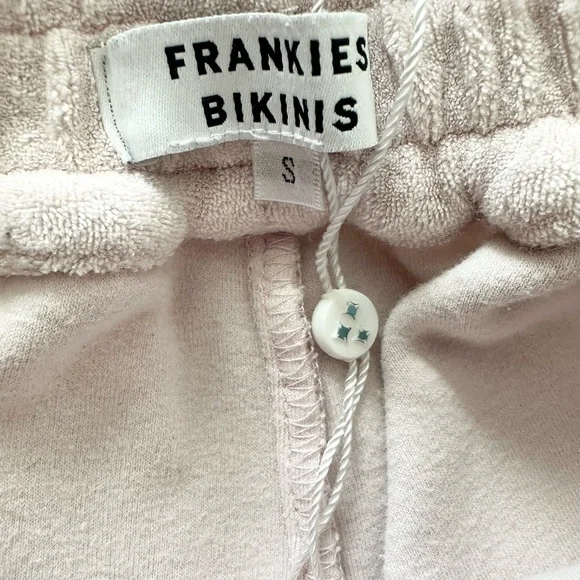 Frankies Bikinis Terry Shorts Pink Blush Size Small - Picture 3 of 3